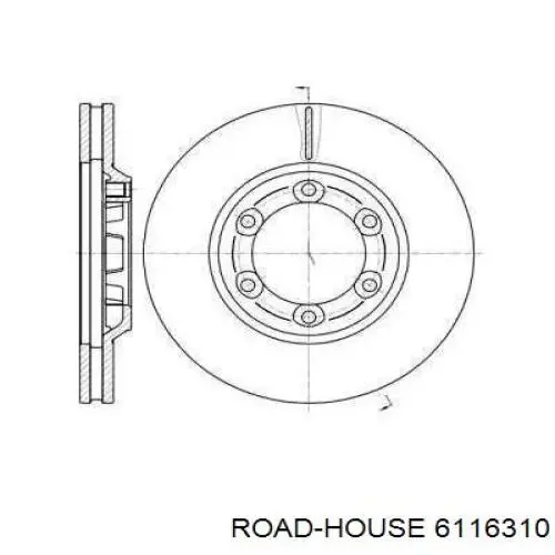 Передние тормозные диски 6116310 Road House