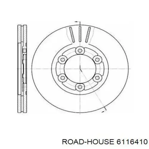 Передние тормозные диски 6116410 Road House