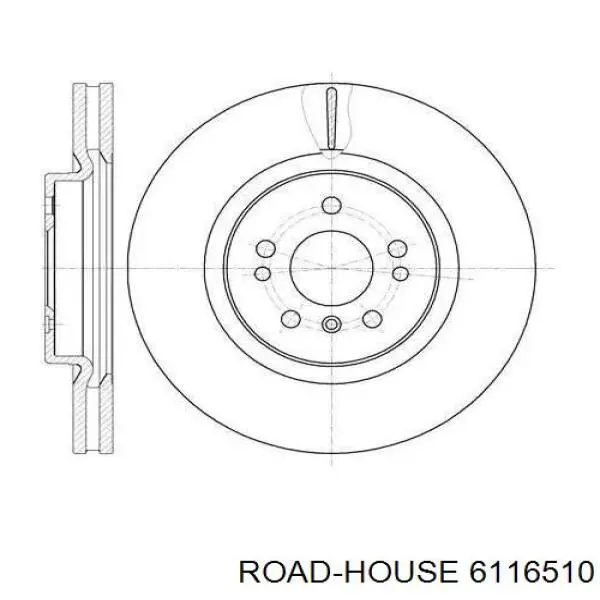 Передние тормозные диски 6116510 Road House