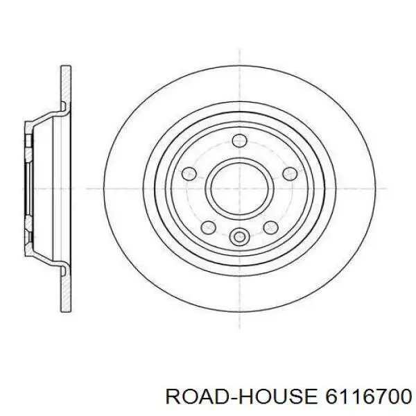 61167.00 Road House диск тормозной задний