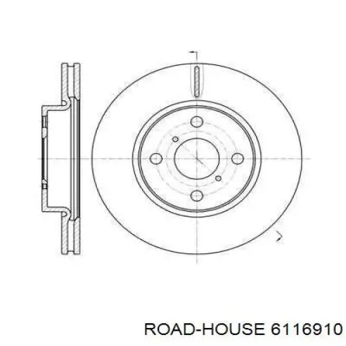 61169.10 Road House disco do freio dianteiro