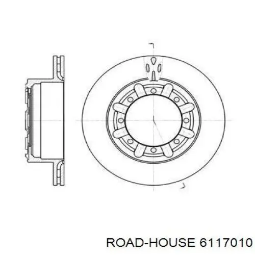 61170.10 Road House диск тормозной задний