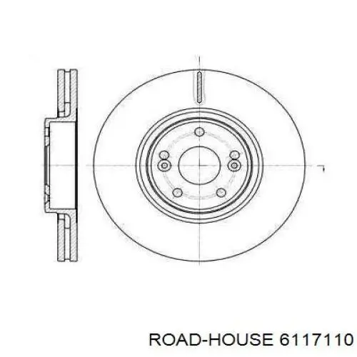6117110 Road House диск тормозной передний