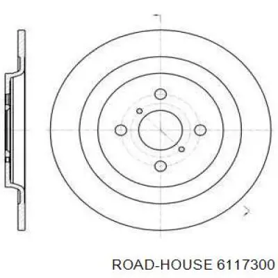 6117300 Road House диск тормозной задний