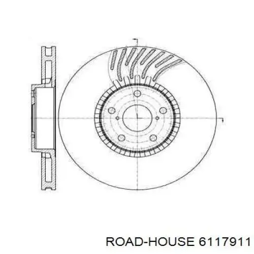 Передние тормозные диски 6117911 Road House