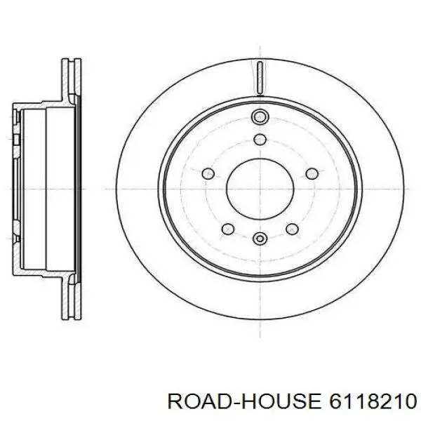 61182.10 Road House диск тормозной задний
