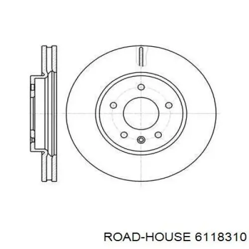 Freno de disco delantero 6118310 Road House