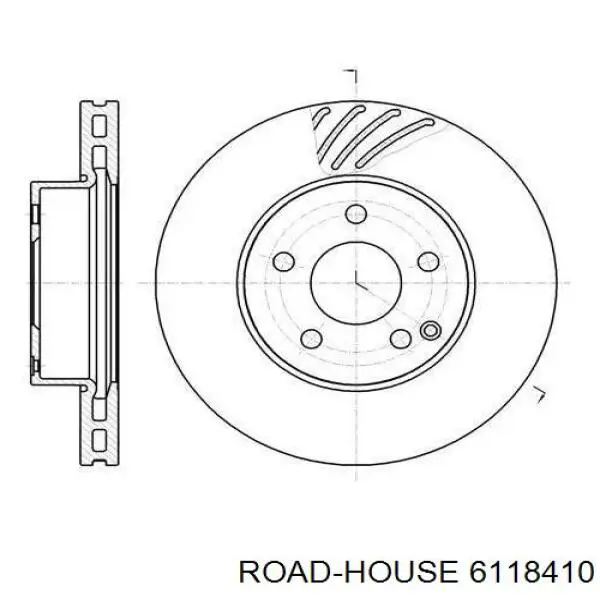 6118410 Road House диск тормозной передний