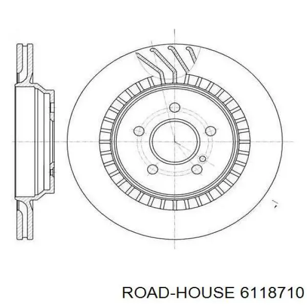 6118710 Road House диск тормозной задний