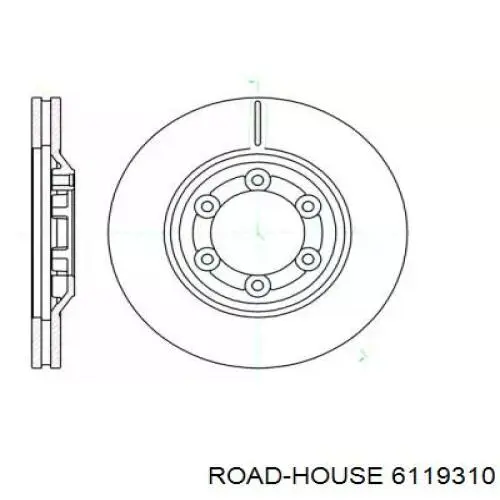 Передние тормозные диски 6119310 Road House