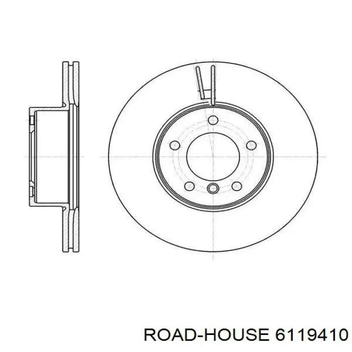 Передние тормозные диски 6119410 Road House