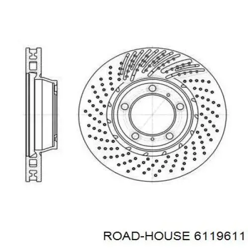 Передние тормозные диски 6119611 Road House