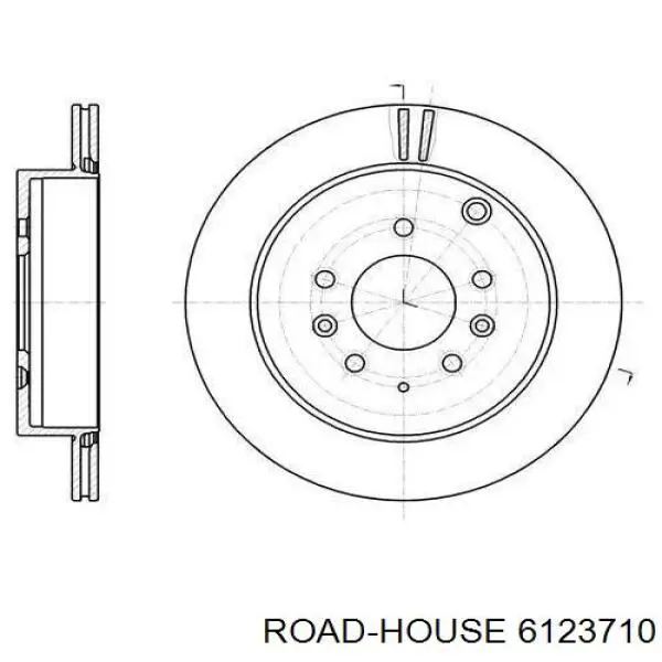61237.10 Road House диск тормозной задний