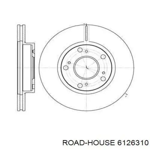 6126310 Road House disco do freio dianteiro