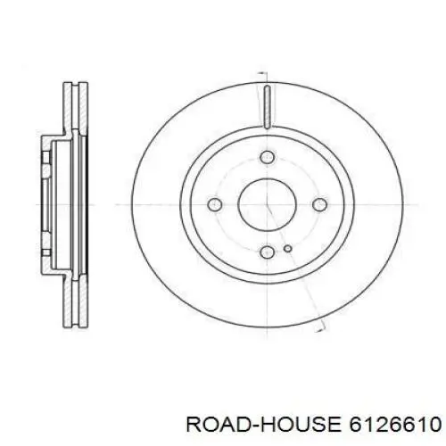 6126610 Road House диск тормозной передний