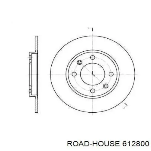 612800 Road House диск тормозной задний