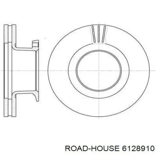 Передние тормозные диски 6128910 Road House