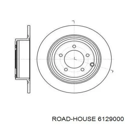 6129000 Road House disco do freio traseiro