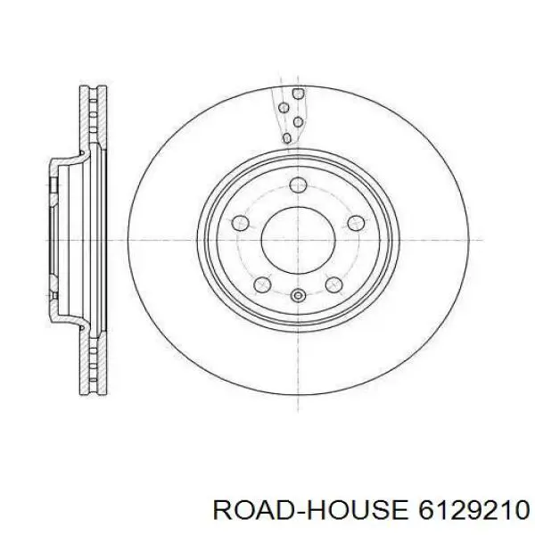 6129210 Road House disco do freio dianteiro