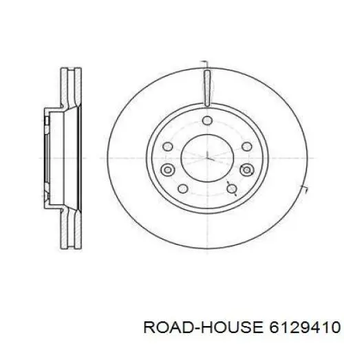 Передние тормозные диски 6129410 Road House