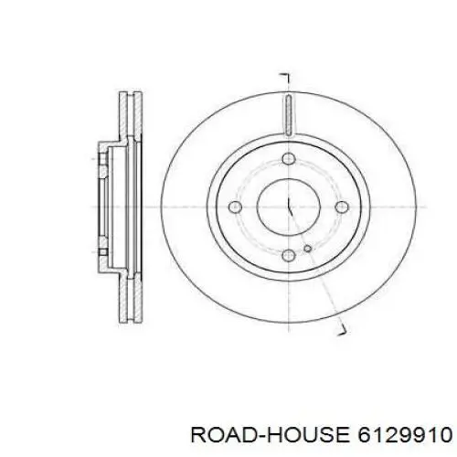 Передние тормозные диски 6129910 Road House