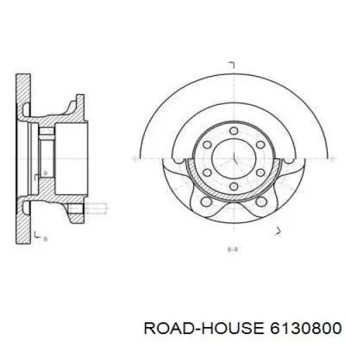 Передние тормозные диски 6130800 Road House