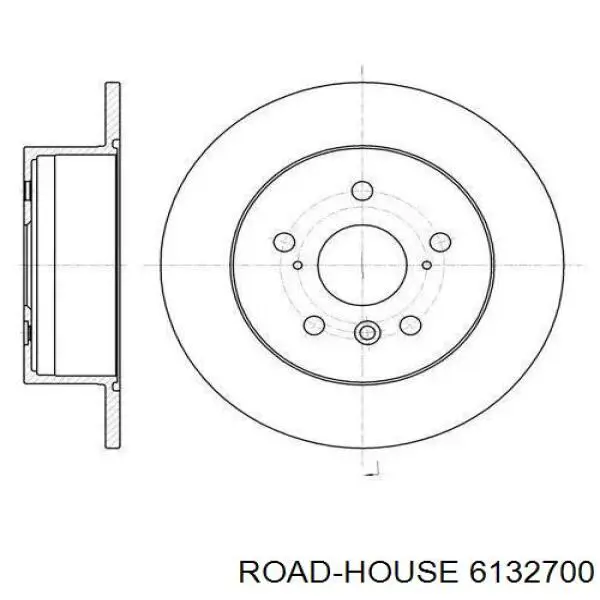 6132700 Road House disco do freio traseiro