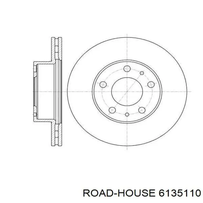 Передние тормозные диски 6135110 Road House