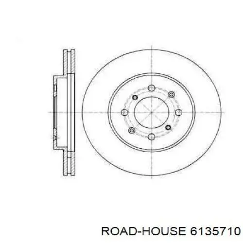 6135710 Road House disco do freio dianteiro