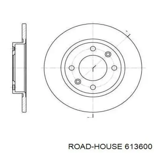 613600 Road House диск тормозной задний
