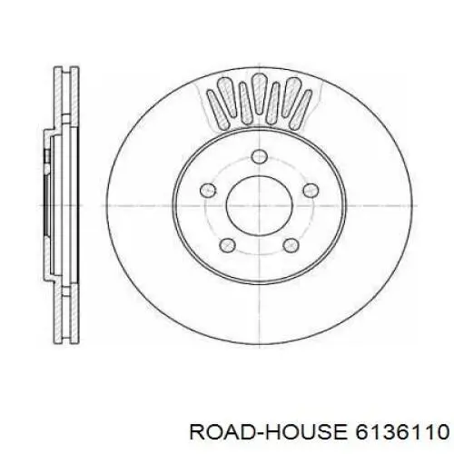 Передние тормозные диски 6136110 Road House