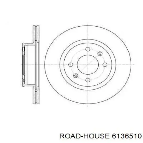 6136510 Road House disco do freio dianteiro