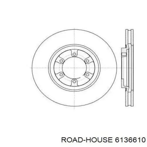 Передние тормозные диски 6136610 Road House