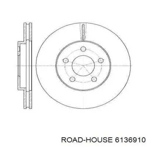 6136910 Road House диск тормозной передний