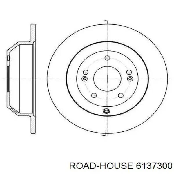 6137300 Road House disco do freio traseiro