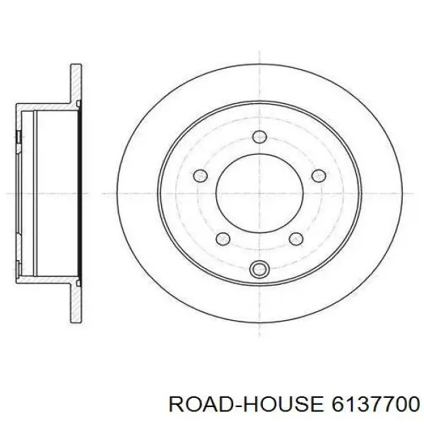 6137700 Road House disco do freio traseiro