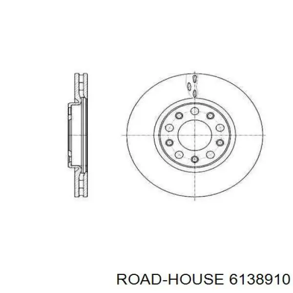 6138910 Road House disco do freio dianteiro