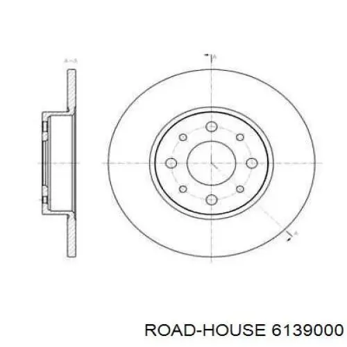 61390.00 Road House disco do freio traseiro