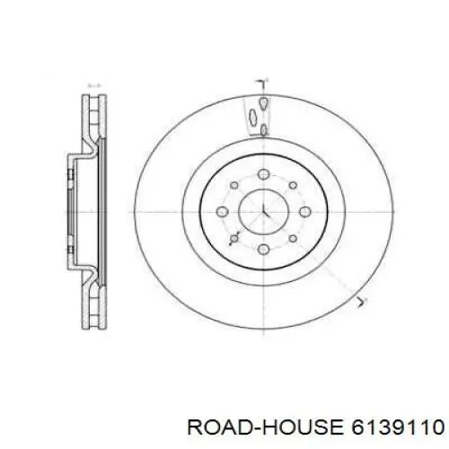 Передние тормозные диски 6139110 Road House