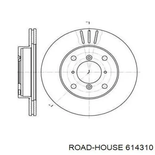 Передние тормозные диски 614310 Road House