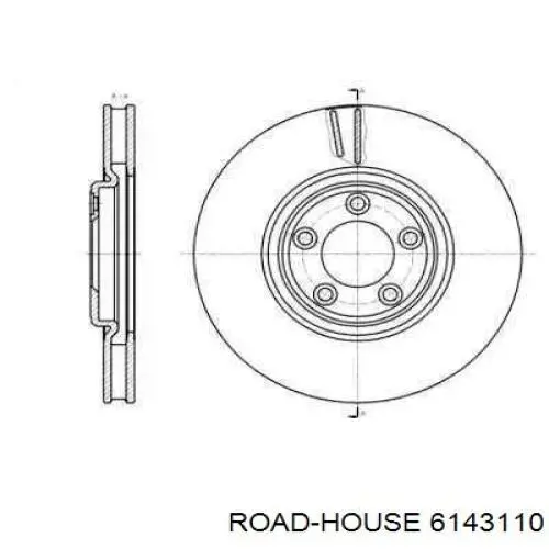 Передние тормозные диски 6143110 Road House