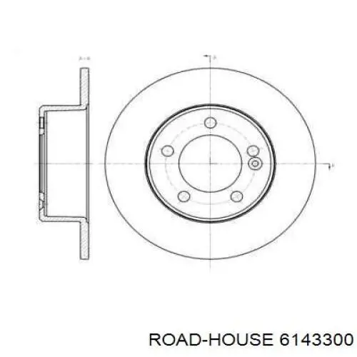 61433.00 Road House disco do freio traseiro