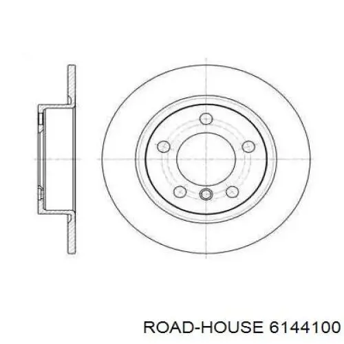 6144100 Road House disco do freio traseiro