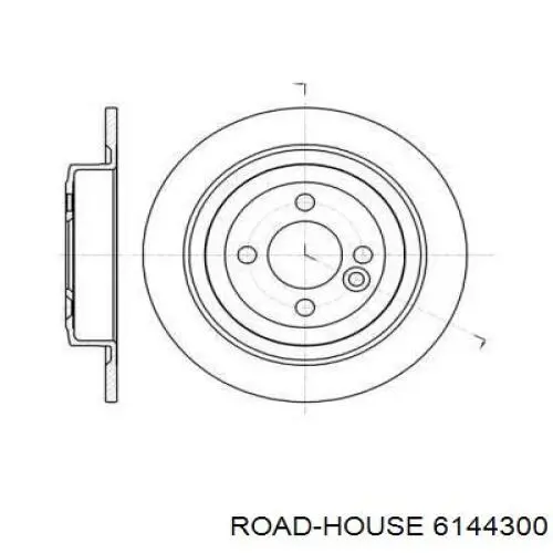 6144300 Road House disco do freio traseiro