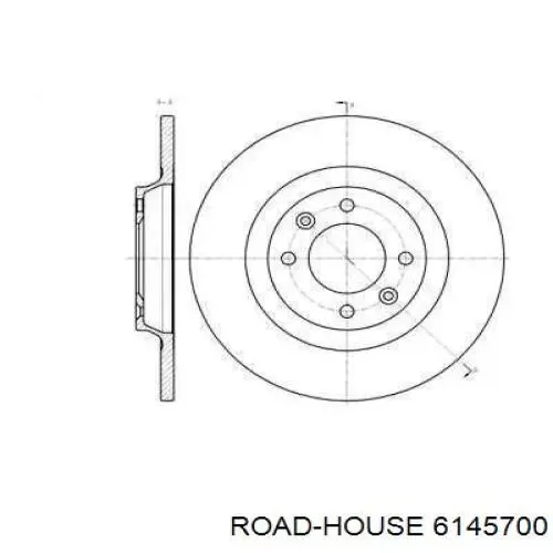 6145700 Road House disco do freio traseiro