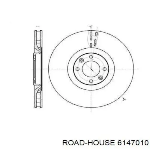 6147010 Road House диск тормозной передний