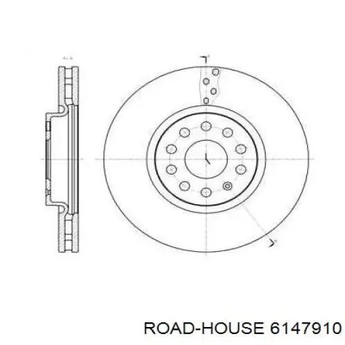 Передние тормозные диски 6147910 Road House