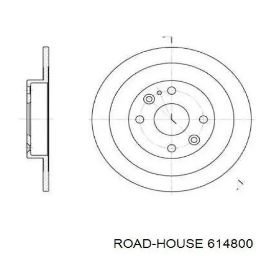 614800 Road House диск тормозной задний