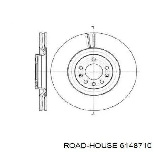 Передние тормозные диски 6148710 Road House