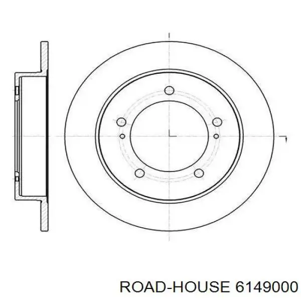 6149000 Road House диск тормозной передний